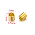 Perles à écraser en acier doré 2,5mm pour bijoux avec diamètre intérieur de 2mm - 2.5mm / Or