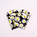 Mini plastic gift bags with daisy print for jewelry packaging, 9x15cm small carry bags - No. 19 (Daisy Black)