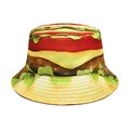 Unisex vissershoed met realistische burgerprint voor reizen en bescherming tegen de zon - M(56-58cm) / Hamburger Afdrukken