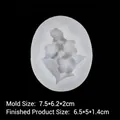 Stampo in silicone per ortensie e girasoli in gesso profumato, misura 7,5x6,2x2cm - 1#Fiore di Ciliegio/B66 / Trasparente
