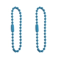 Cadena de bolas azul pintada para llaveros DIY y accesorios de manualidades hechas a mano - Azul Pavo Real