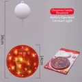 LED Christmas light with Santa and candle patterns in warm battery constant glow mode - Christmas Candle / Warm White