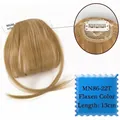 Detail view of flaxen air bangs wig with sideburns, breathable mesh and BB clip closure - Ash Blonde-22T