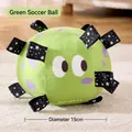 Green interactive plush dog soccer ball toy with 15cm diameter and grab tabs for training - Diameter 15cm / Green