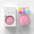 Pink electric baby nail trimmer set with 6 colorful grinding heads and packaging - Set of 6 Heads / Chinese Color Box / Sakura Pink