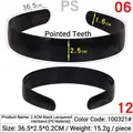Black 2.5cm wide anti-slip plastic headband with inner teeth for DIY hair styling - 2.5CM Black Painted