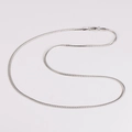 Collana minimalista a catena con maglia piatta drago in acciaio inox argento da 3mm - 3mm*60cm / Argento