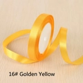 Roll of 1cm golden yellow polyester satin ribbon for gift wrapping and hair braiding - 16# Golden Yellow