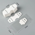 White cardstock jewelry display tag with transparent bag for necklaces and bracelets - 4.5*11.5cm Elastic Band Card - Card Only