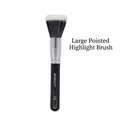 Detail view of F50 large stippling brush with dual-fiber bristles and silver metal tube - Large Stippling Brush