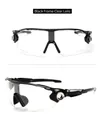 Detail view of model 9271 sports sunglasses with black frames and clear lenses - Black Frame Clear Lenses