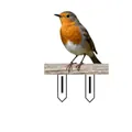 Flat acrylic fairy robin bird plant stake garden ornament for outdoor flower pots - No.13 (0.2cm Thickness)
