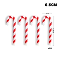 4er-Set kleine rot-weiße Zuckerstangen als Weihnachtsbaumschmuck in der Größe 6,5 cm - 6,5cm Stock