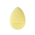 Single yellow teardrop-shaped makeup sponge with dense pores for deep facial cleansing - Goose Yellow