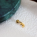 Gold number 3 pendant for DIY necklaces with a polished metallic finish on white texture - Number Pendant (3) / Gold
