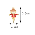 Cartoon scarecrow alloy pendant in red and orange colors with 3.5cm x 2.2cm dimensions - 2.2cm x 3.5cm