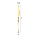 Polished gold 304 stainless steel dinner knife measuring 20.2cm in length and 42g weight - Gold (Dessert Knife)