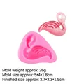 Molde de silicona de flamenco rosa para fondant o resina con dimensiones y peso del producto - Rosa