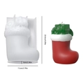 Christmas stocking silicone candle mold with detailed gift box and ribbon patterns - Cotton Sock