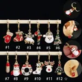 Weihnachtliche Ohrringe Kollektion mit Weihnachtsmann, Glocken und Hirschmotiven - Stil 1 (Weihnachtsstrumpf)