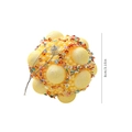 8cm bright yellow macaron foam Christmas ball with colorful sequins and silver cap - 8cm / Macaron Yellow