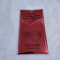 Folded red PET plastic tablecloth 137x274cm in clear bag packaging for party decoration - Red 1.37*2.74m