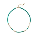 Collana boho in perline di argilla Heishi colorate turchese e crema con finitura oro 18K - Mix Turchese