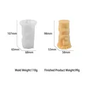 Silicone mold for European cylinder candles with dimensions and weights for DIY projects - Cylindrical Stripes