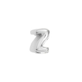 Pendentif lettre Z évidé en acier inoxydable argenté poli pour collier chic - Lettre Z / Acier
