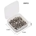 Set de 200 cierres de mariposa para pendientes de plata en caja de plástico - Aprox. 200 uds/caja / Plateado