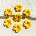DIY yellow resin frangipani flower charms for hair clips and phone case decoration - Small Yellow