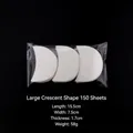 Pack of 150 white crescent moon eyeshadow shields and eyelash extension pads in a bag - 150Pcs/Large/OPP Bag