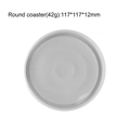 Round silicone coaster mold for resin casting 117x117x12mm 42g weight spec - Single Round J-143