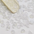 Macro shot of lily of the valley acrylic beads for DIY handmade jewelry crafting - Lily of the Valley 1# Iridescent AB White 7x12mm