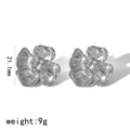 Large Silver Sunflower Studs (TE6829-S)