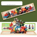 26-piece wooden sun moon puzzle set with alphabet blocks for children learning - Sun Moon Puzzle 0.66