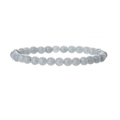 Gros plan d'un bracelet en perles de pierre naturelle bleu clair de 8mm avec texture minérale - Aigue-marine Synthétique