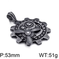 Ciondolo meccanico steampunk retrò con design a elica in finitura argento antico - Stile ingranaggio dell'elica (KP78906-BD)