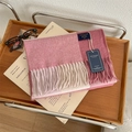 British style plaid cashmere scarf in pink and white with thick tassels and warm feel - 10# Pink Plaid