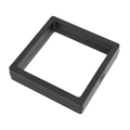 Square black 3D floating display box for jewelry with high transparency PE film - Black Suspension Box