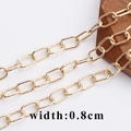 Επίχρυση αλυσίδα 18K πλάτους 0,8 cm για χειροποίητα κολιέ και βραχιόλια DIY - C12604 Πλάτος 0,8 cm