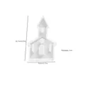 Kirchenform Silikonform für Harz, 16,7 cm Höhe, lichtdurchlässig weiß für DIY-Handwerk - Schlosskirche Einsatz
