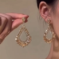38# Oro-Rosa-Goccia Traforata (Perno in Argento Sterling 925)