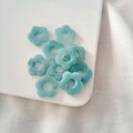 Light blue 19mm acrylic flower beads with marble texture for DIY jewelry making - Light Blue Gradient