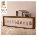Deep wood grain 10-slot multi-photo frame for infant milestones and nursery decor - 20 Holes / 2 Inch Photo / Dark Wood
