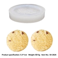 Silicone cookie mold for DIY baking and crafts measuring 5.3x1cm for realistic cookies - Biscuit-50-2826-D