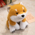 Χαριτωμένο λούτρινο σκυλάκι Shiba Inu με απαλή πορτοκαλί και λευκή γούνα για παιδιά - 30cm