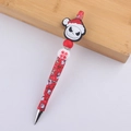 Close-up of Christmas silicone beaded pen featuring Jack Skellington Santa decor - Jack Skellington