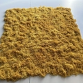 Golden yellow preserved faux silk moss lawn for indoor landscape and bonsai decoration - 1m x 1m / Yellow