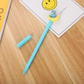 Sky blue creative cartoon gel pen with a yellow moon and purple unicorn decoration - Blue Moon Unicorn